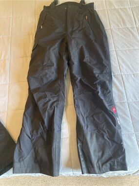 GORE-TEX Women's Black Ski/Outdoor Pants with Red Logo Detail